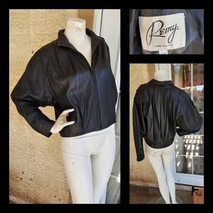 REMY HOLMAN VINTAGE 80’s ‎ SOFT LEATHER CROPPED JACKET